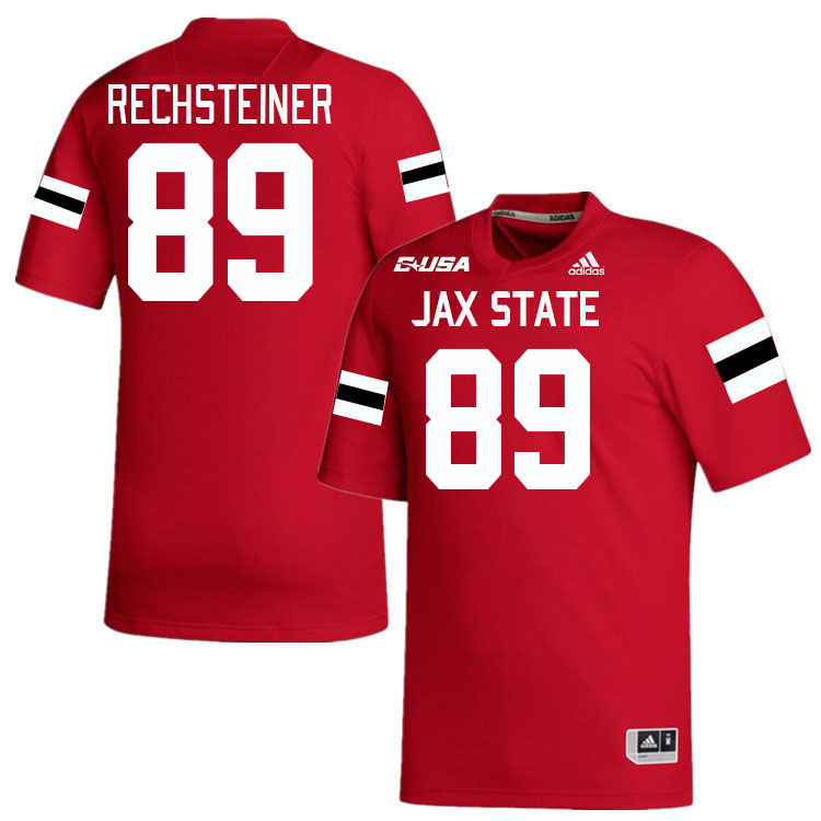 #89 Brock Rechsteiner Jacksonville State Gamecocks College Football Jerseys Stitched-Red